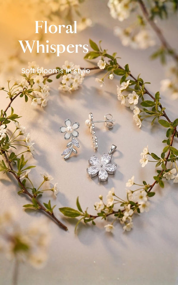 Floral silver jewellery — Floral Whispers collection