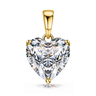Gold-Plated Heart Solitaire Sparkling Necklace in Gold-Plated 925 Silver
