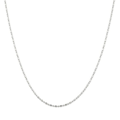 92.5 Sterling Silver, Ball-Bead Chain 16 inches + 2 inch extension