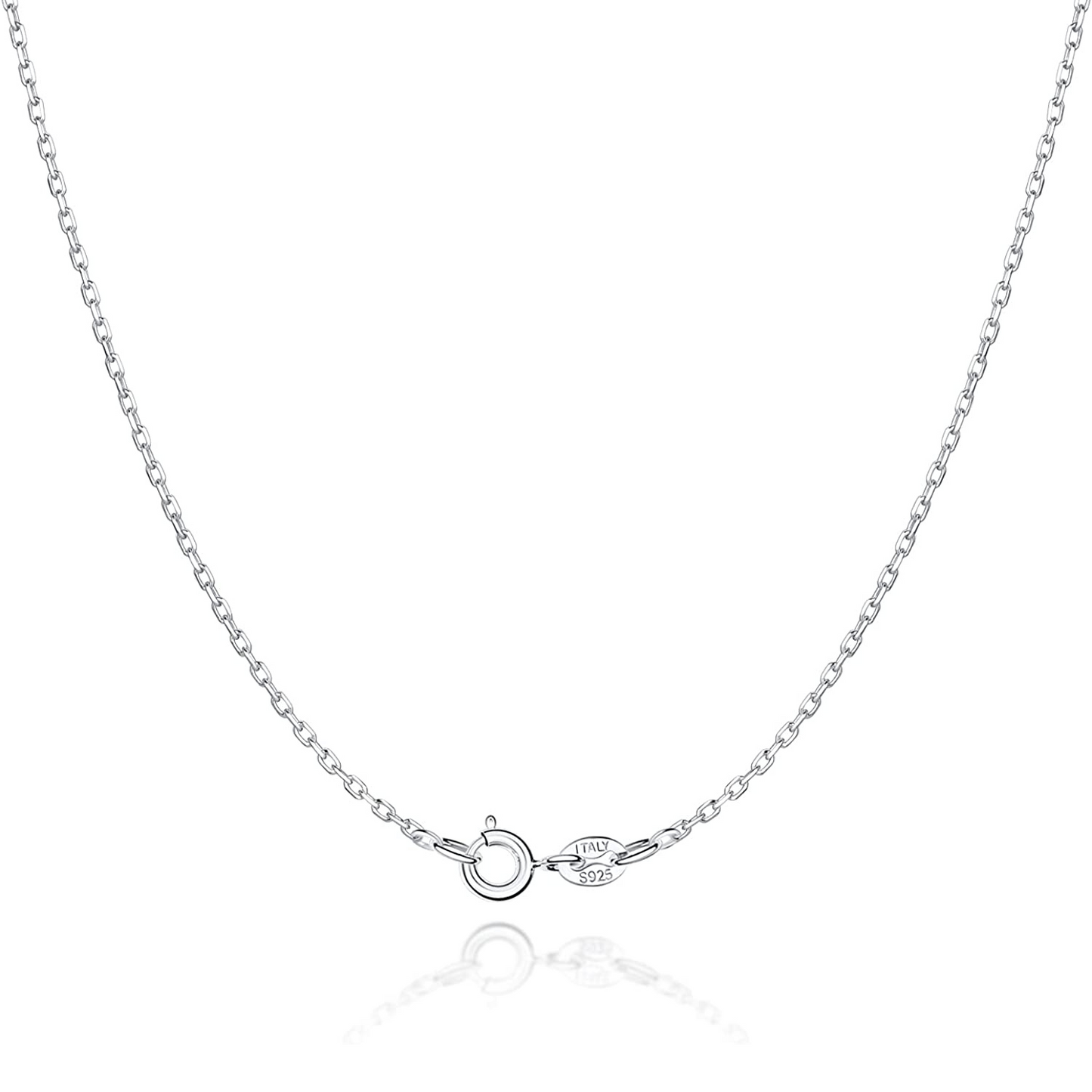 92.5 Sterling Silver, Cable Link Chain 16 inches + 2 inch extension