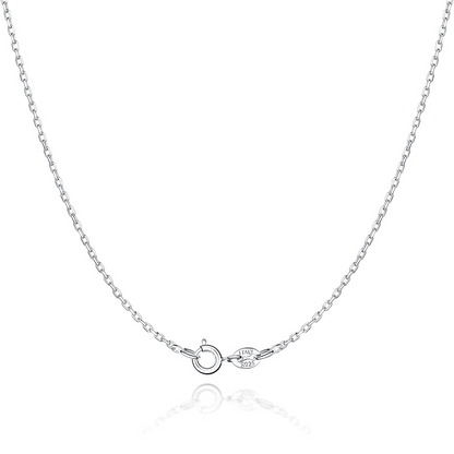 92.5 Sterling Silver, Cable Link Chain 16 inches + 2 inch extension