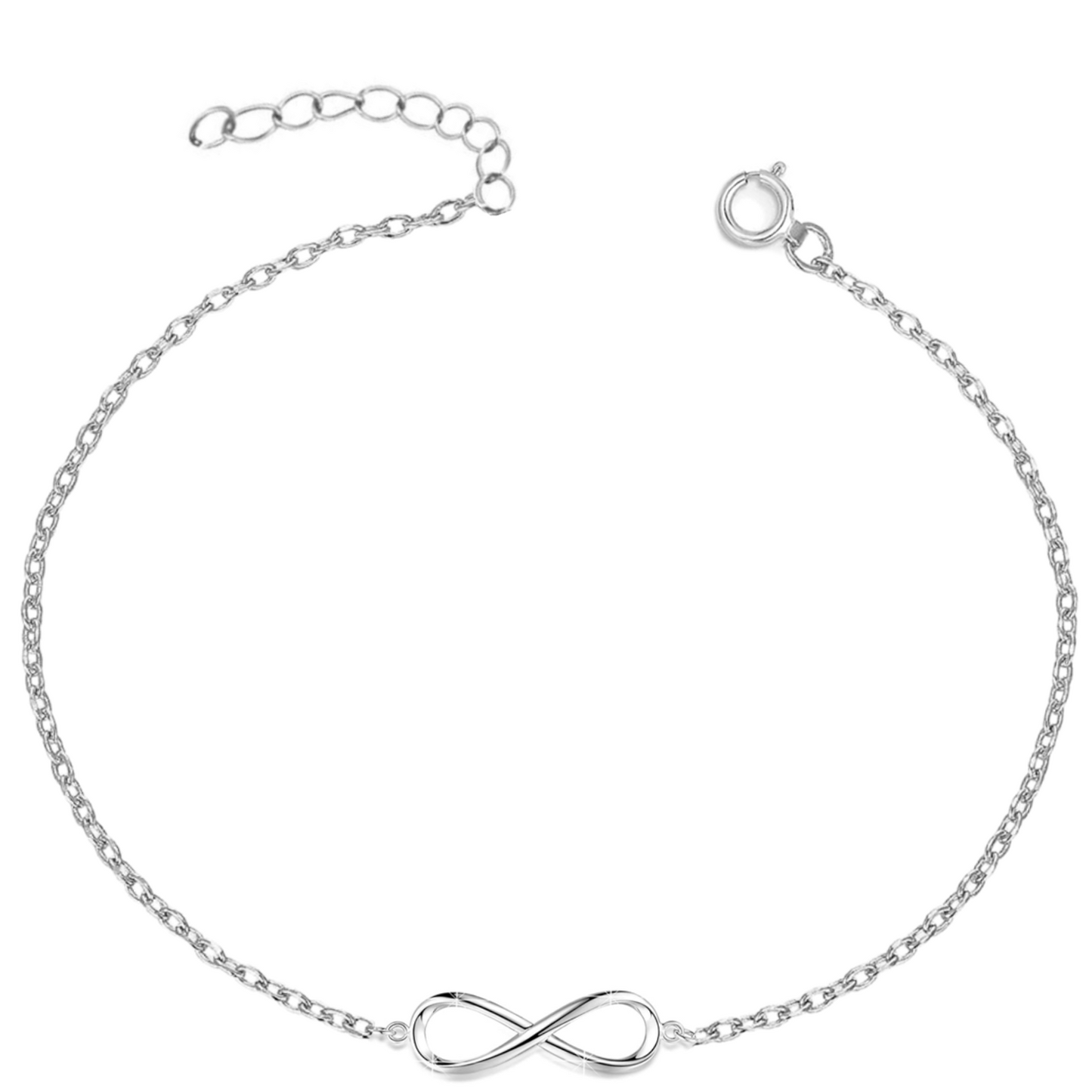 Eternal Infinity Anklet in 925 Sterling Silver For Women