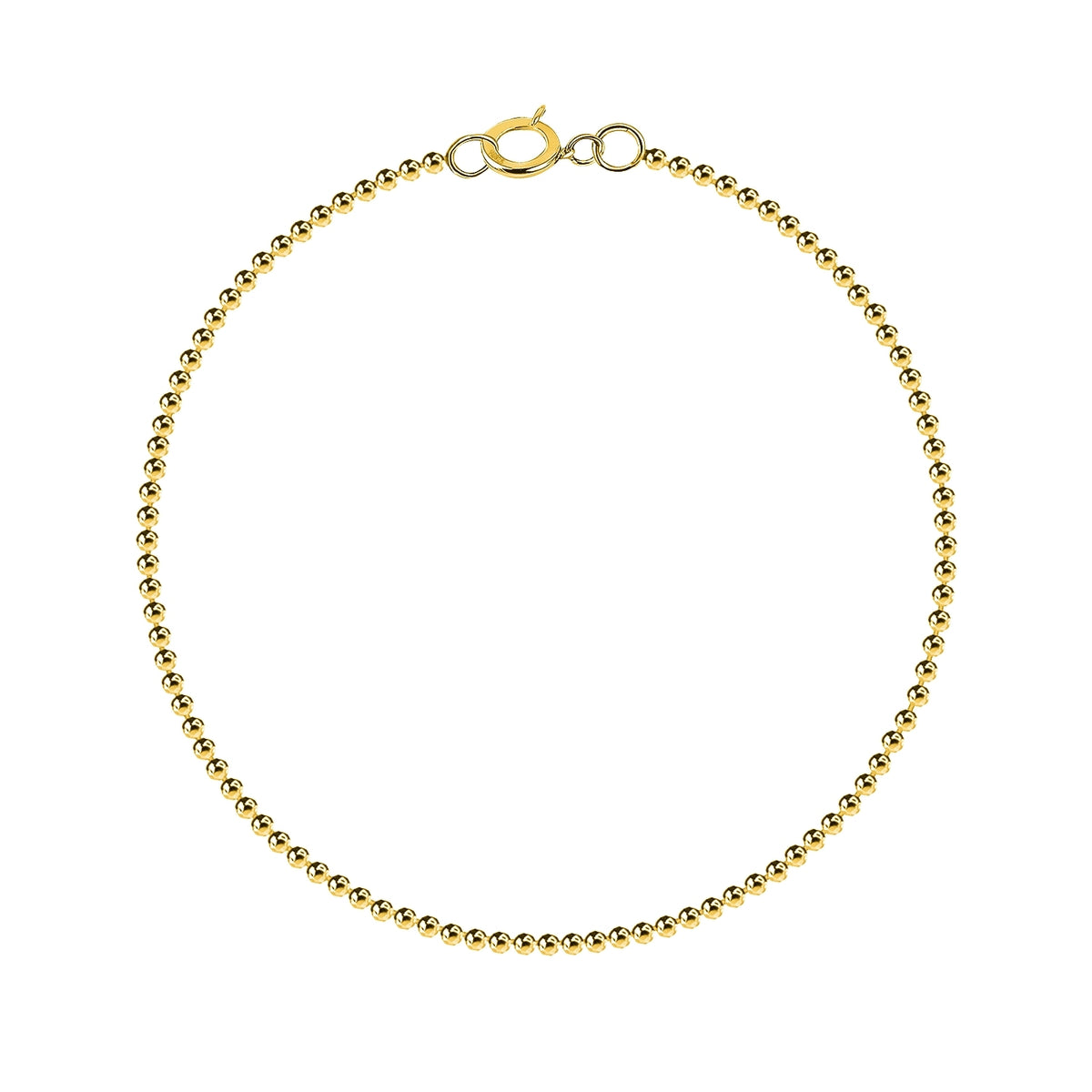 Ball Chain Bracelet For Women in 925 Sterling Silver with 18k Gold Finish