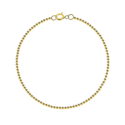 Ball Chain Bracelet For Women in 925 Sterling Silver with 18k Gold Finish