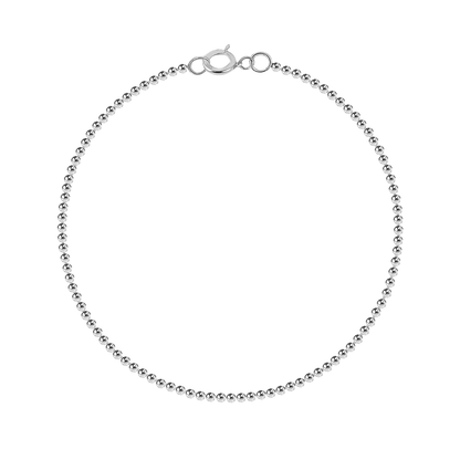 Elegant Bead Link Bracelet In 925 Sterling Silver for Women