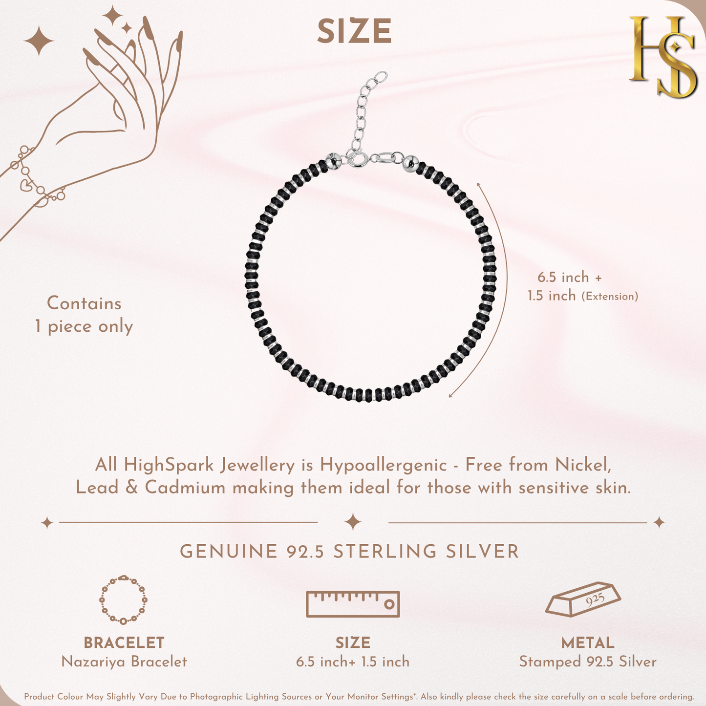 Nazariya Bracelet In 925 Sterling Silver For Women