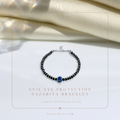 Evil Eye Protection Nazariya Bracelet in 925 Sterling Silver For Women