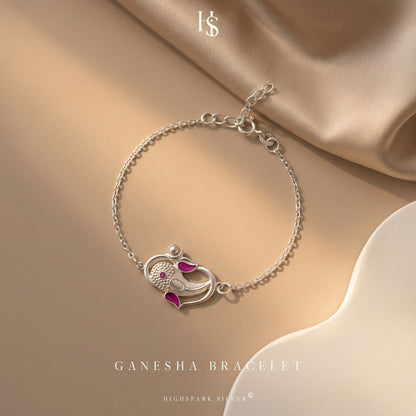 Divine Ganesha Bracelet for Women in 925 Sterling Silver