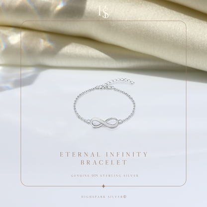 Eternal Infinity Bracelet in 925 Sterling Silver For Women