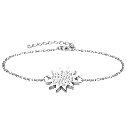 Radiant Sun Charm Bracelet in 925 Sterling Silver for Women With Diamond like Brilliance Zirconia