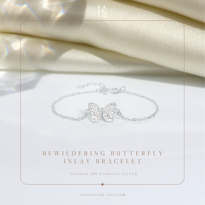 Butterfly Charm Bracelet in 925 Sterling Silver for Women With Diamond like Brilliance Zirconia