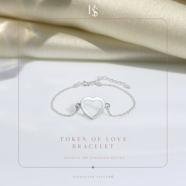 Dazzling Heart Charm Bracelet in 925 Sterling Silver With Stunning Shine for Women