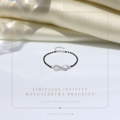 Limitless Infinity mangalsutra Bracelet In 925 Sterling Silver For Women