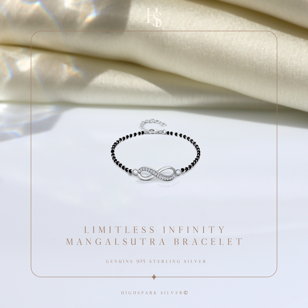 Limitless Infinity mangalsutra Bracelet In 925 Sterling Silver For Women