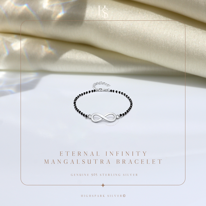 Eternal Infinity Mangalsutra Bracelet In 925 Sterling Silver For Women