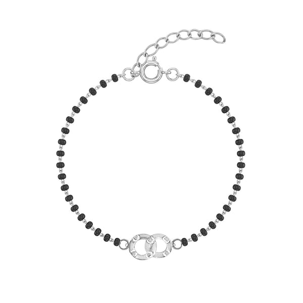 Unify Double Circle Link Mangalsutra Bracelet For Women in 925 Sterling Silver