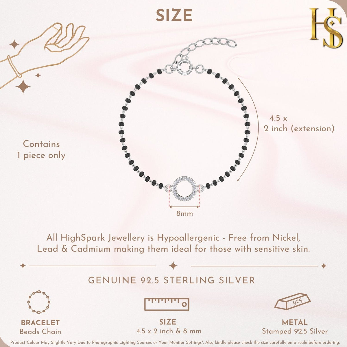 Circle Of Life Mangalsutra Bracelet For Women in 925 Sterling Silver