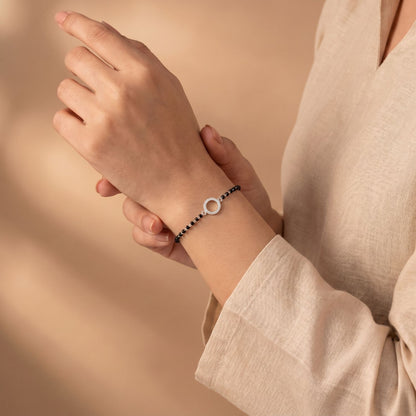 Circle Of Life Mangalsutra Bracelet For Women in 925 Sterling Silver