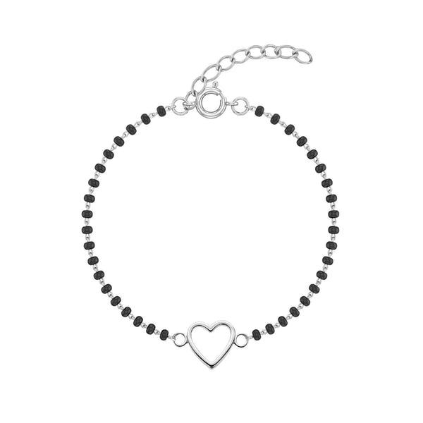Dazzling Heart Mangalsutra Bracelet For Women in 925 Sterling Silver