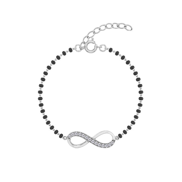 Limitless Studded Infinity Mangalsutra Bracelet For Women in 925 Sterling Silver