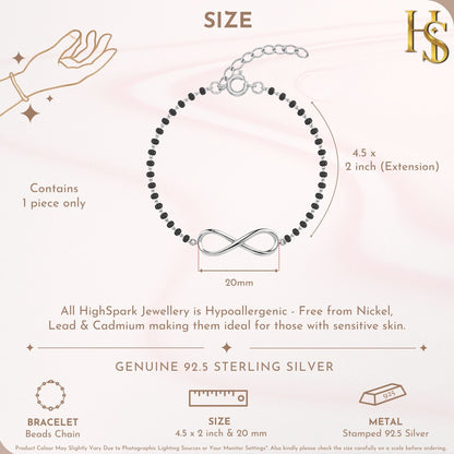 Eternal Infinity Mangalsutra Bracelet For Women in 925 Sterling Silver