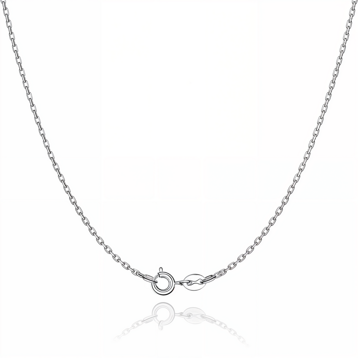 92.5 Sterling Silver, Cable Chain 16 inches + 2 inch extension