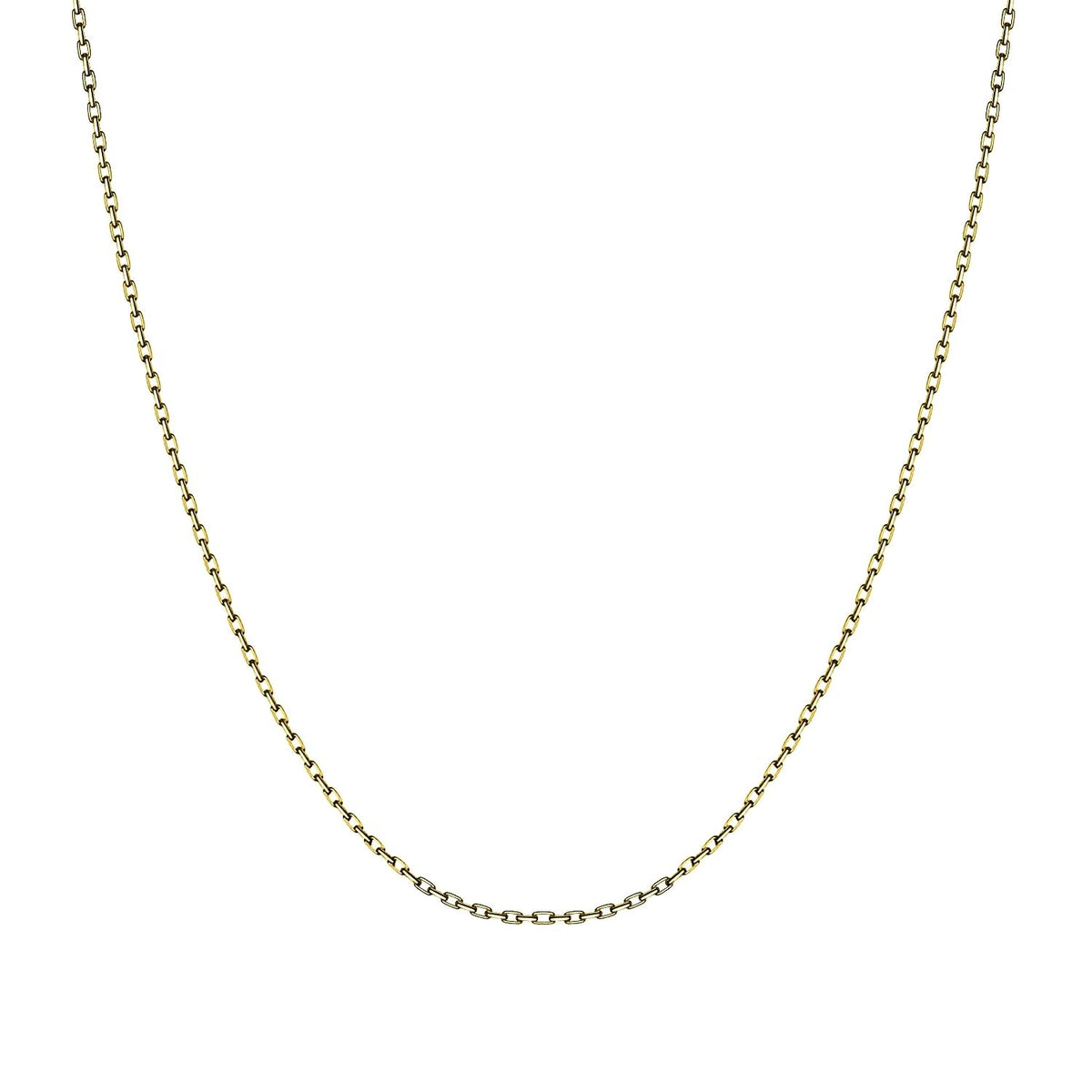 Italian Chain with Mirror Finish in 925 Sterling Silver with 18k Gold Finsish