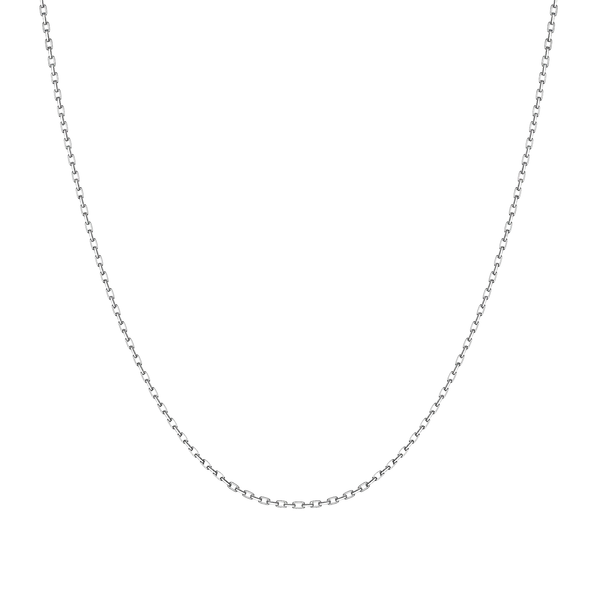 A classic Italian cable chain necklace for women, crafted from 92.5 sterling silver with a high-shine finish, shown on a white background.