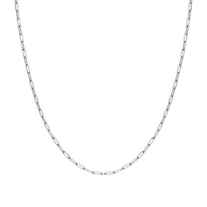 Pristine Paper Clip Chain in 925 Sterling Silver For Women