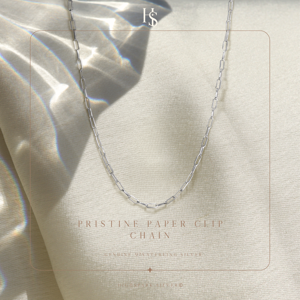 Pristine Paper Clip Chain in 925 Sterling Silver