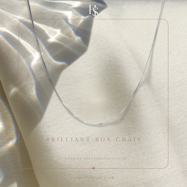 Brilliant Box Chain in 925 Sterling Silver For Women