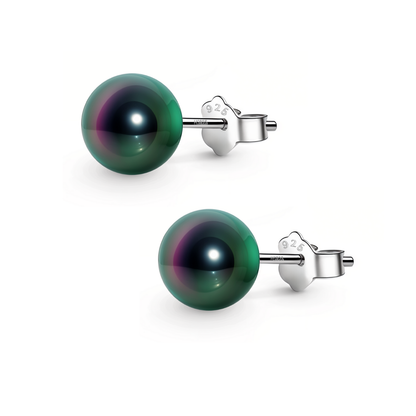 Pearl Classic Stud Earrings - Brilliant Lustre Abalone Pearls.