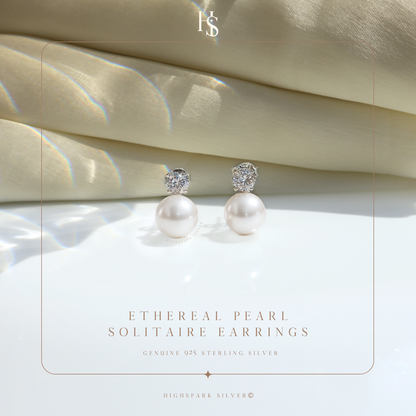 Classic Pearl Zircon Earrings with Swiss Zirconia