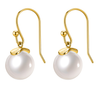 Stylish Pearl Drop Earrings in Gold-Plated 925 Sterling Silver