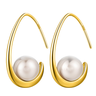 Nested Pearl Earrings in Gold-Plated 925 Sterling Silver