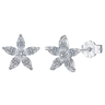Earrings Design for Girls: Dainty Plumeria Sterling Silver Studs