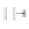 Mini Bar Stud Earrings for Daily Wear in 925 Sterling Silver