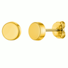 Gold-Plated Mini Earrings Design: Gold-Plated Round Studs in 925 Silver