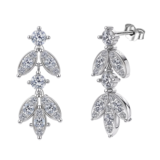 Festive Charm Dangle Earrings in 92.5 Sterling Silver with Diamond like Brilliance Zirconia