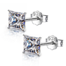 Princess Cut Martini Stud Earrings in 925 Sterling Silver