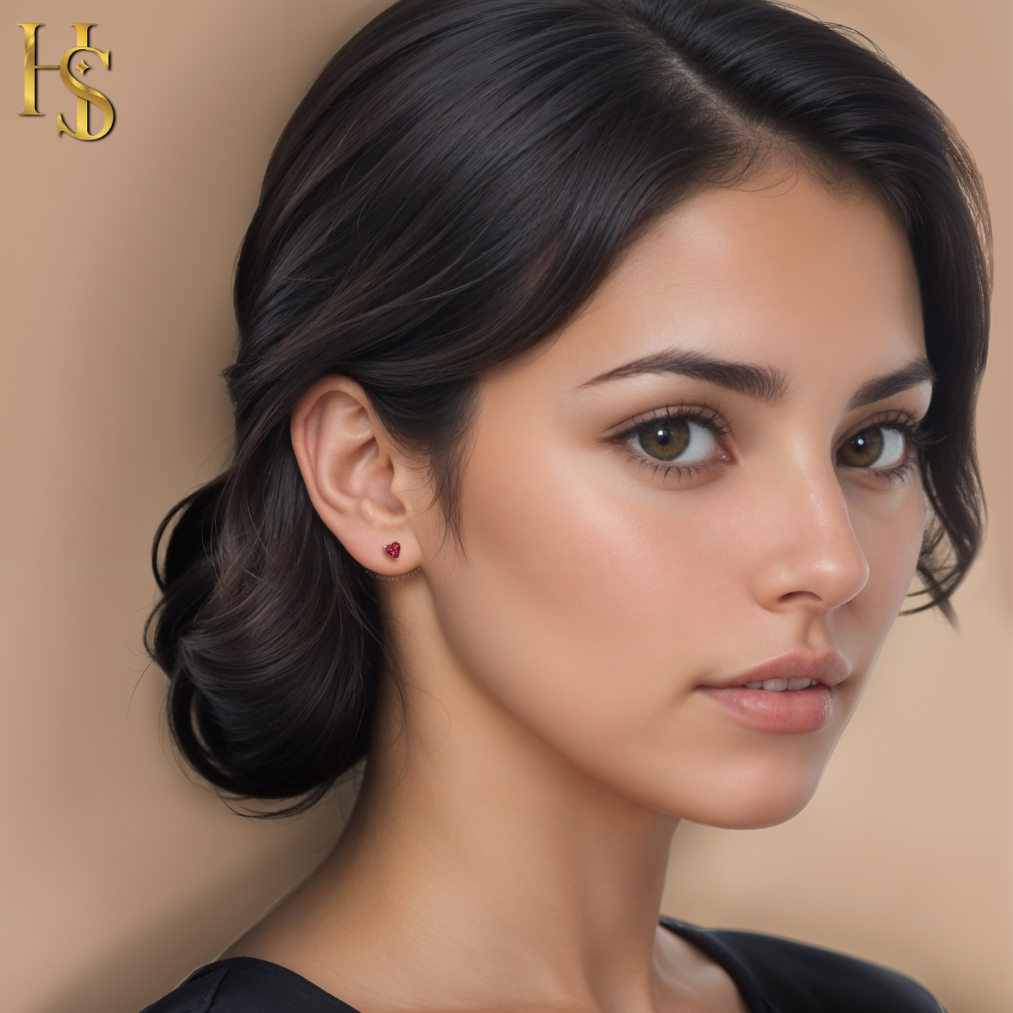 Passionate Promise Heart Solitaire Earrings in 925 Sterling Silver For Women