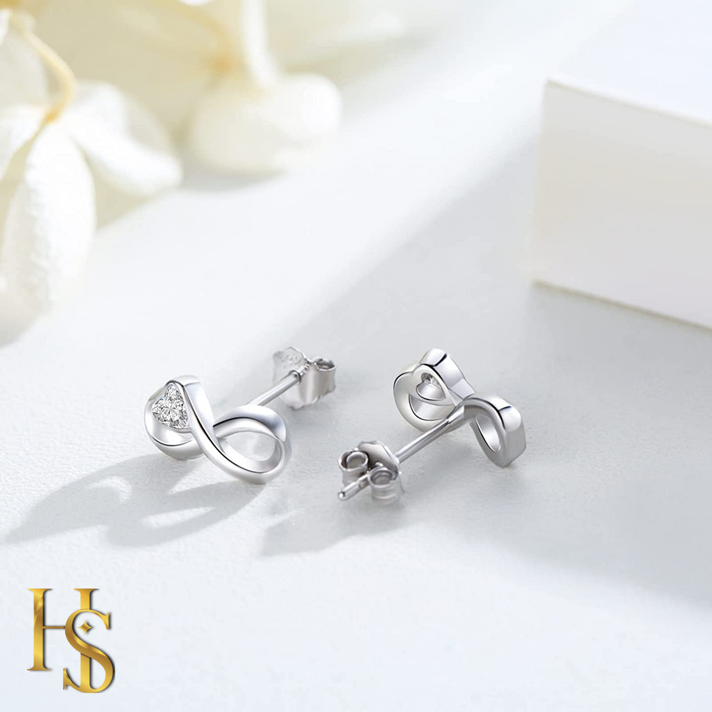 Infinite Love Earrings in 92.5 Sterling Silver With Diamond like Brilliance Zirconia