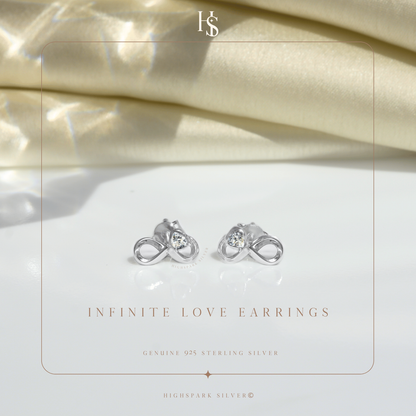 Infinite Love Earrings in 92.5 Sterling Silver With Diamond like Brilliance Zirconia