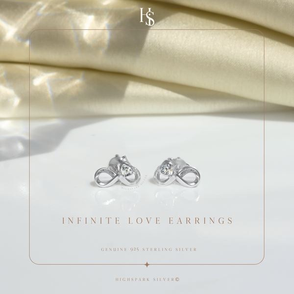 Infinite Love Earrings in 92.5 Sterling Silver With Diamond like Brilliance Zirconia