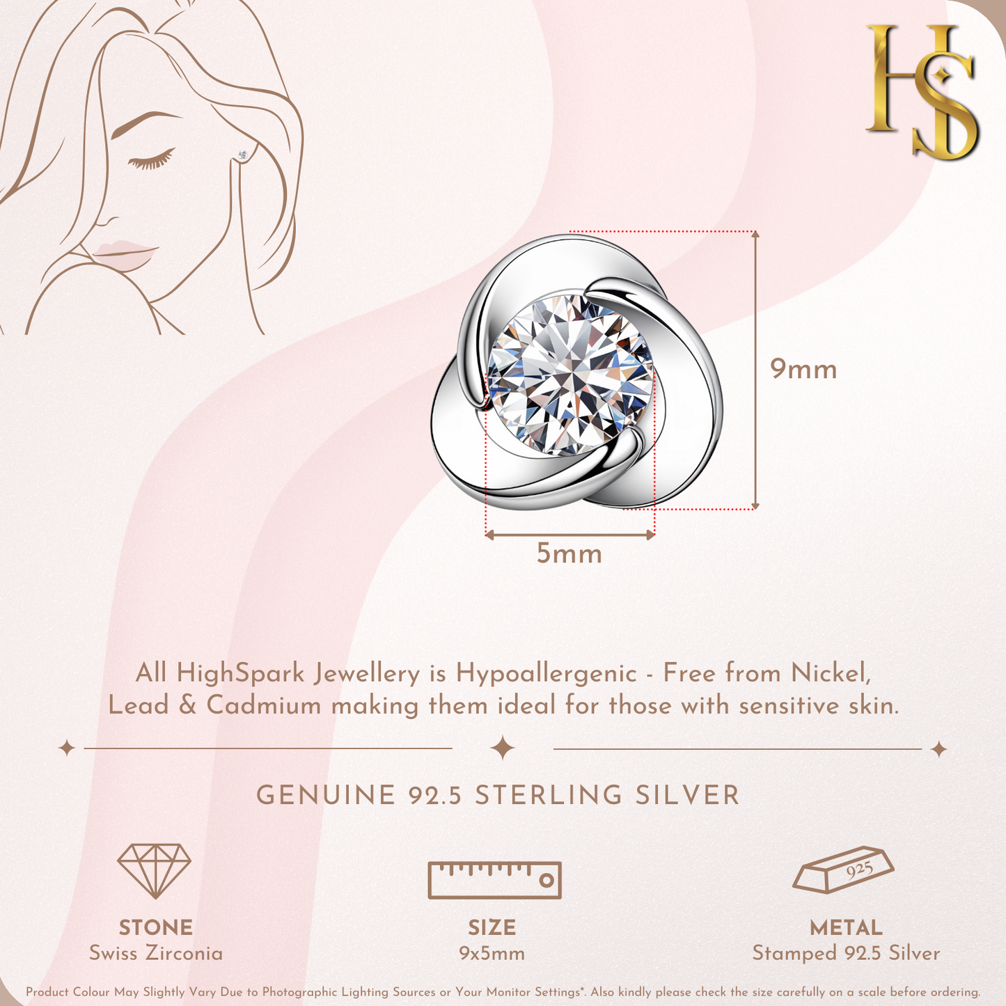 Everlasting Solitaire Flower Earrings in 92.5 Sterling Silver With Diamond like Brilliance Sparkling Zirconia