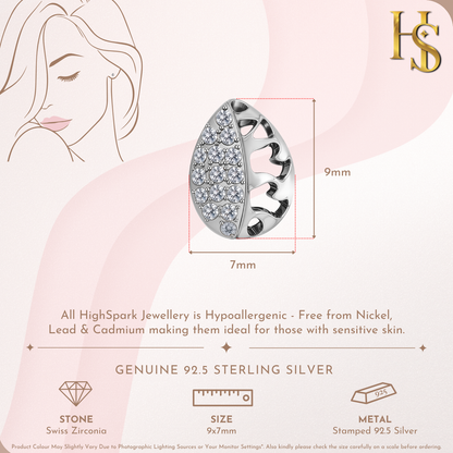 Twinkling Indian Motif Stud Earrings in 925 Sterling Silver For Women