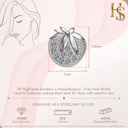 Twinkling Tomate Tango Stud Earrings in 925 Sterling Silver For Women