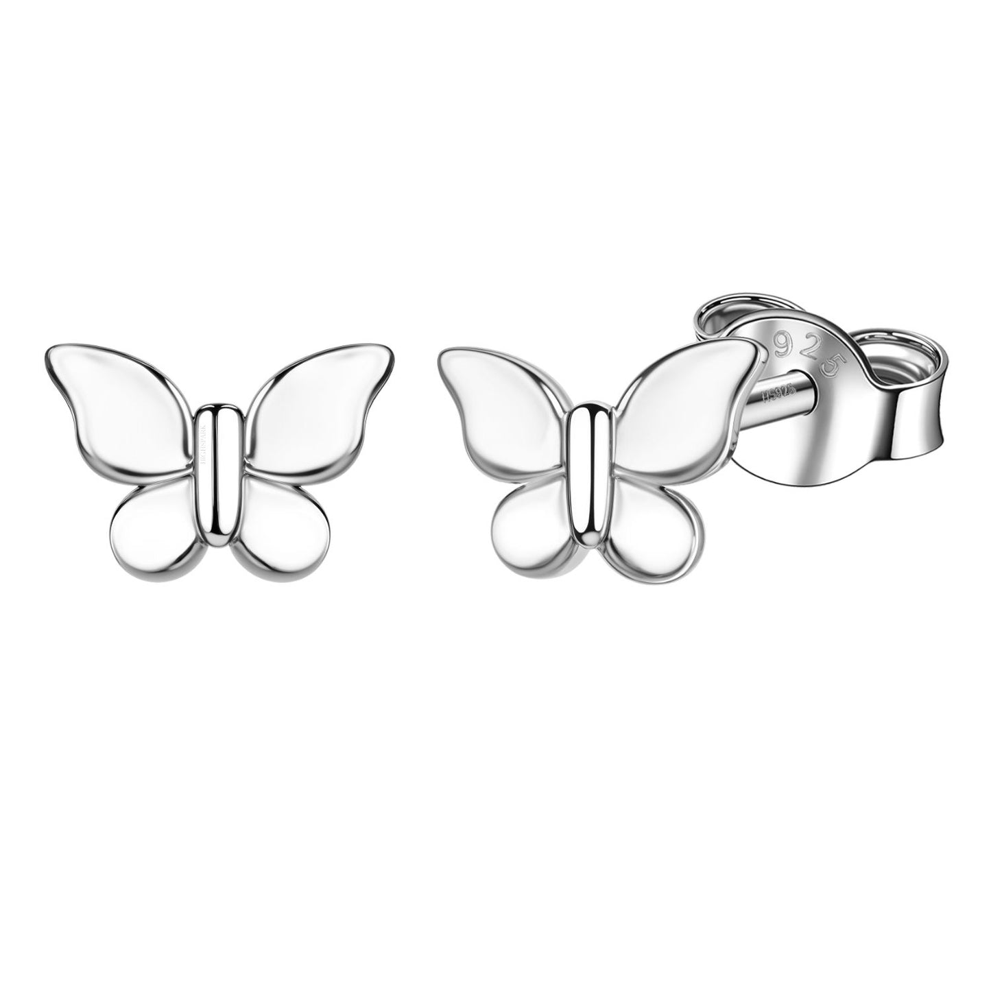 Classic Serene Butterfly Stud Earring in 925 Sterling Silver For Women