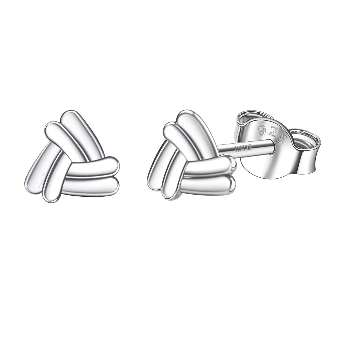 Eternal Bond Knot Stud Earring in 925 Sterling Silver For Women