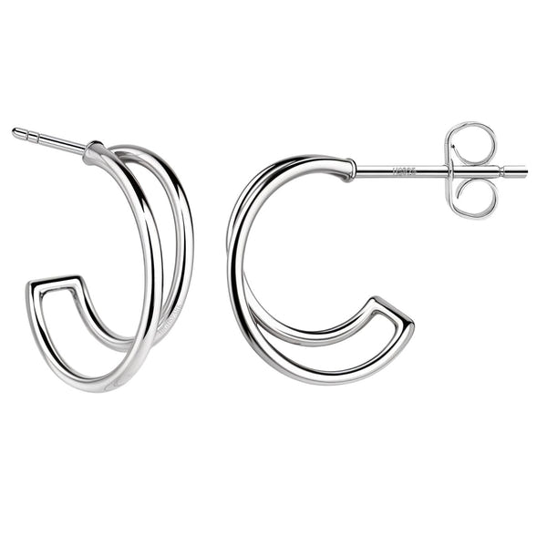 Endless Love Knot Stud Earring in 925 Sterling Silver For Women